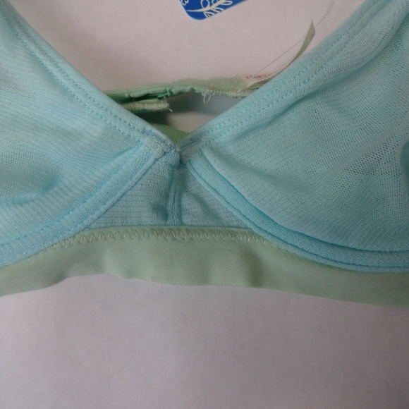 Free People Sheer Mesh Bra Blue Underwire - Picture 2 of 5